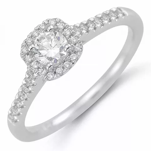 bestelde artikel -  diamant ring in 14 karaat witgoud 0,26 ct 0,14 ct