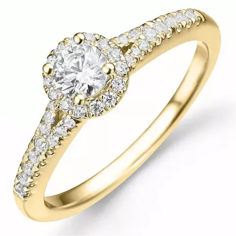 Bestelde artikel -  diamant ring in 14 karaat goud 0,32 ct 0,21 ct