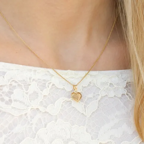 10 x 11 mm hart hanger in 14 karaat goud - Amoré