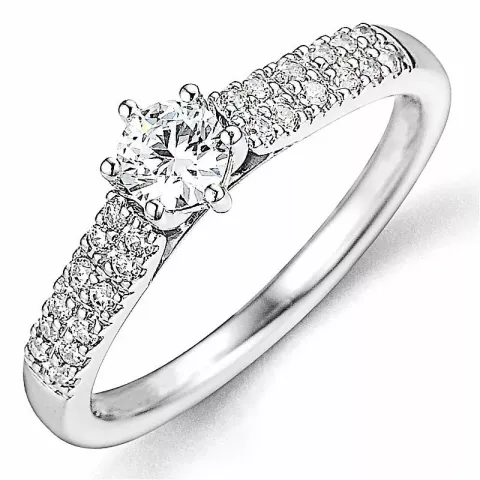 Bestelde artikel - diamant ring in 14 karaat witgoud 0,32 ct 0,18 ct