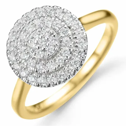Bestelde artikel - diamant ring in 14 karaat goud-en witgoud 0,42 ct