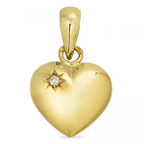 12 x 13 mm hart hanger in 8 karaat goud