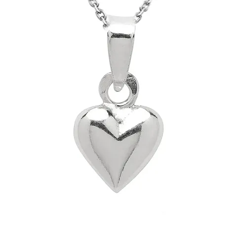 hart ketting in zilver met hanger in zilver - Amoré