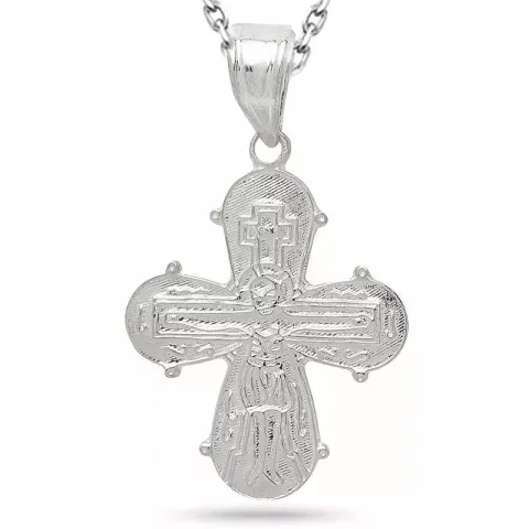 dagmarkruis ketting in zilver met hanger in zilver