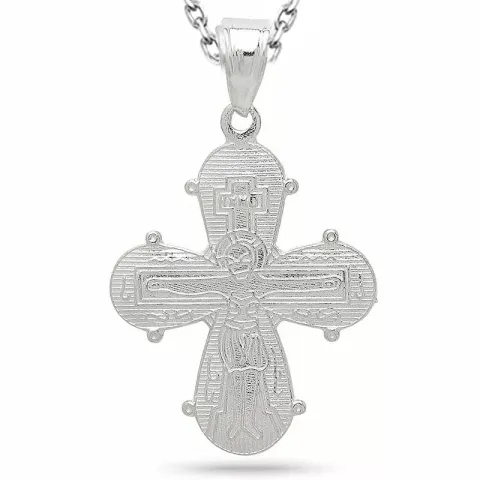 dagmarkruis ketting in zilver met hanger in zilver