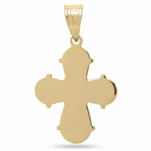 dagmarkruis ketting in verguld sterlingzilver met hanger in 8 karaat goud - Amoré