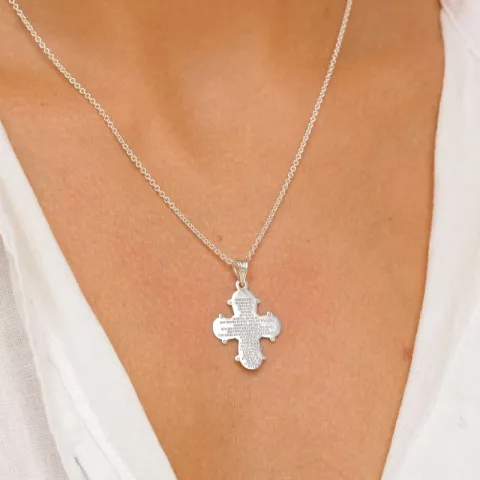 dagmarkruis ketting in zilver met hanger in zilver