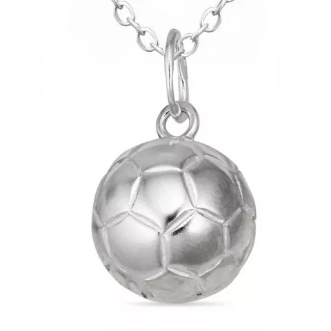 voetbal ketting in zilver met hanger in zilver