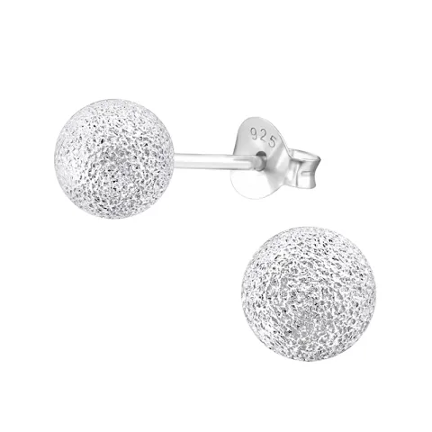 6 mm bolletje oorbellen in zilver