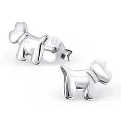 honden oorbellen in zilver