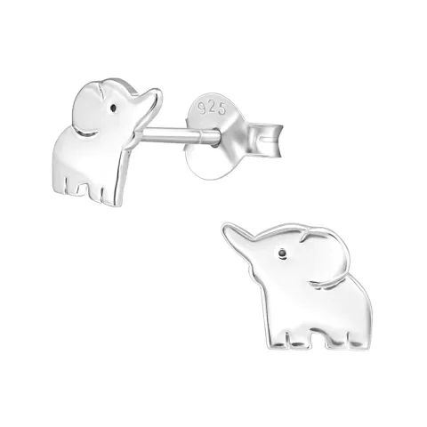 Olifant oorbellen in zilver