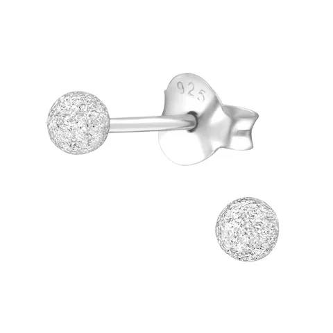 3 mm bolletje oorsteker in zilver