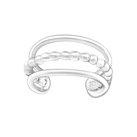 Rond ear cuff in zilver