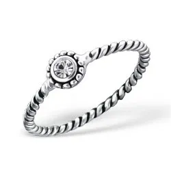 Ring in geoxideerd sterlingzilver