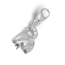 De steenbok bedeltjes hanger in zilver