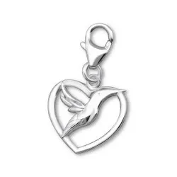 Hart bedeltjes hanger in zilver