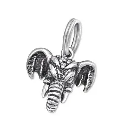 Olifant bedeltjes voor armband in geoxideerd sterlingzilver 