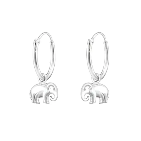 olifant creooloorbellen in zilver