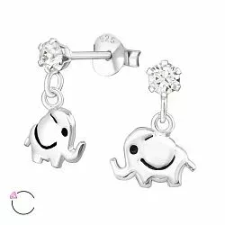 olifant oorbellen in zilver