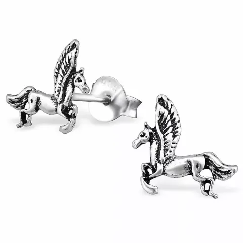 eenhoorn oorbellen in zilver