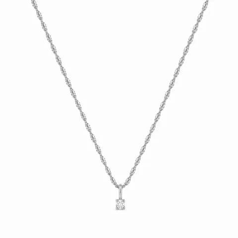 lab grown diamant hanger met ketting in 925 caraat zilver  0,035 ct