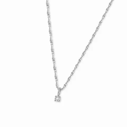 lab grown diamant hanger met ketting in 925 caraat zilver  0,035 ct