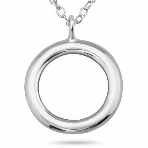 Rond ketting in zilver