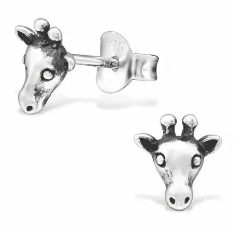 Klein giraf oorbellen in zilver