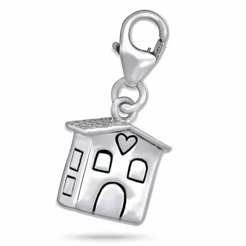 huis bedeltjes hanger in zilver