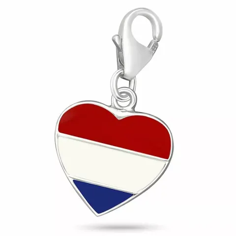 vlag bedeltje in zilver