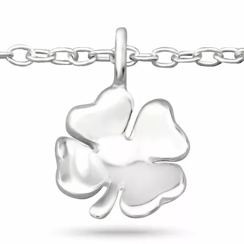 enkelbandje in zilver met bloemen hanger in zilver