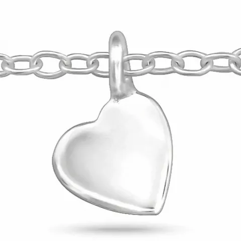 Klein hart enkelbandje in zilver met hartjes hanger in zilver