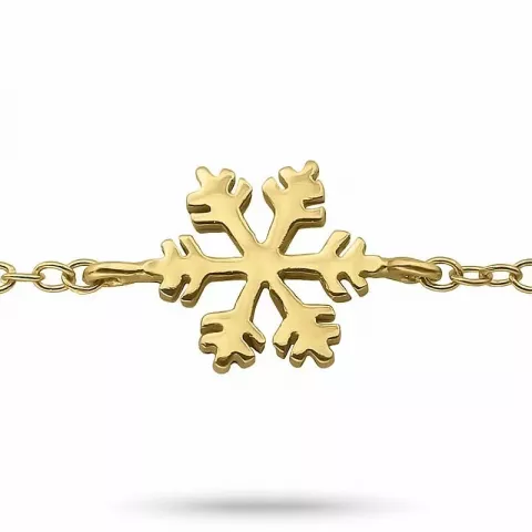 sneeuwvlokken armband in verguld sterlingzilver met hanger in verguld sterlingzilver