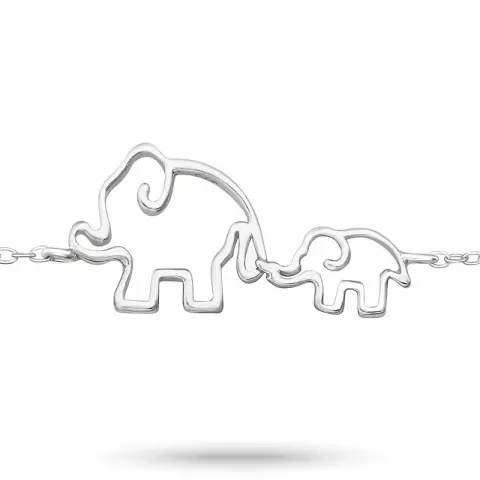 olifant armband in zilver met olifant in zilver