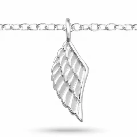 Elegant vleugel armband in zilver met hanger in zilver