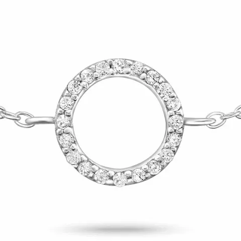 Elegant rond armband in zilver met hanger in zilver