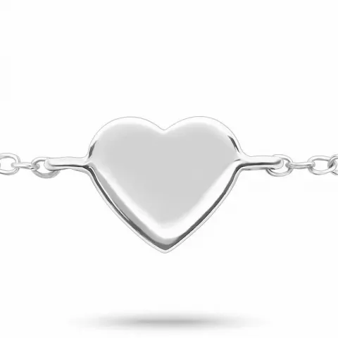 Goedkoop hart armband in zilver met hartjes hanger in zilver