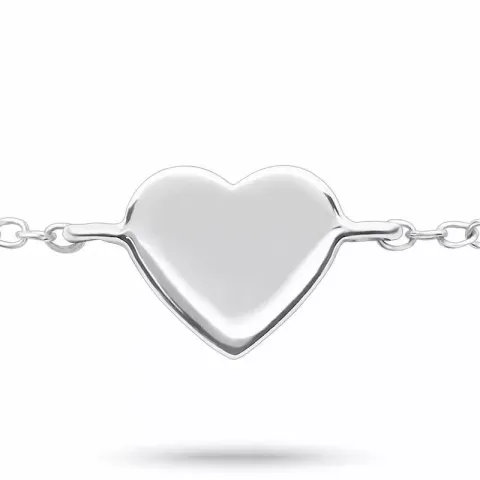 hart armband in zilver met hartjes hanger in zilver