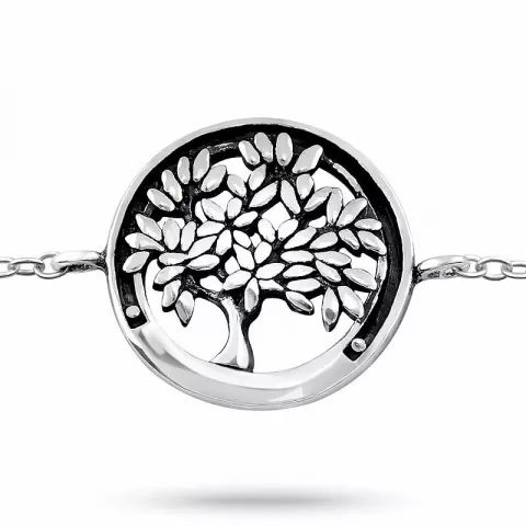 13 mm boom van het leven armband in zilver met hanger in zilver