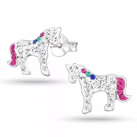 eenhoorn oorsteker in zilver