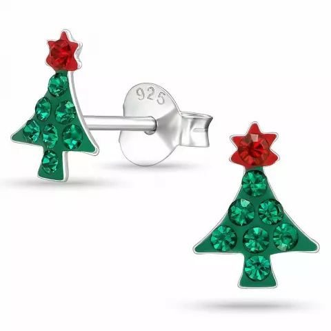 kerstmis oorsteker in zilver