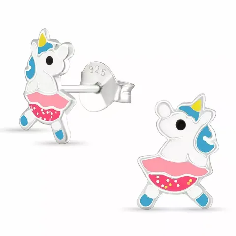 eenhoorn oorsteker in zilver