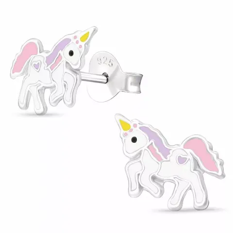 eenhoorn oorsteker in zilver