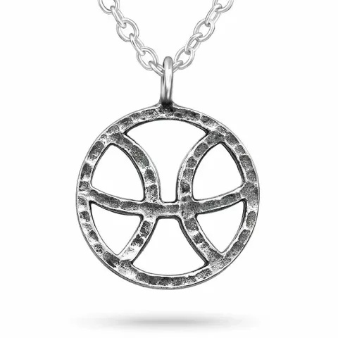 Sterrenbeeld vissen ketting in zilver met hanger in zilver