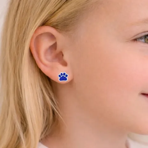 poot kristal oorsteker in zilver - Little Ones