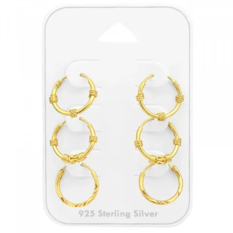 Set in verguld sterlingzilver zonder ketting