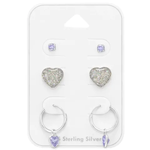 hart oorbellen in zilver - Little Ones