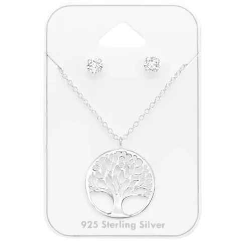 Set in zilver met ketting