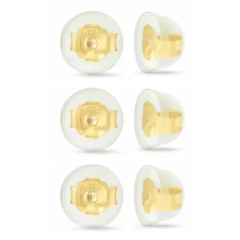 3 paar butterflies in verguld zilver