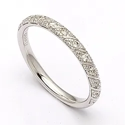 Diamant ring in 14 karaat witgoud 0,154 ct